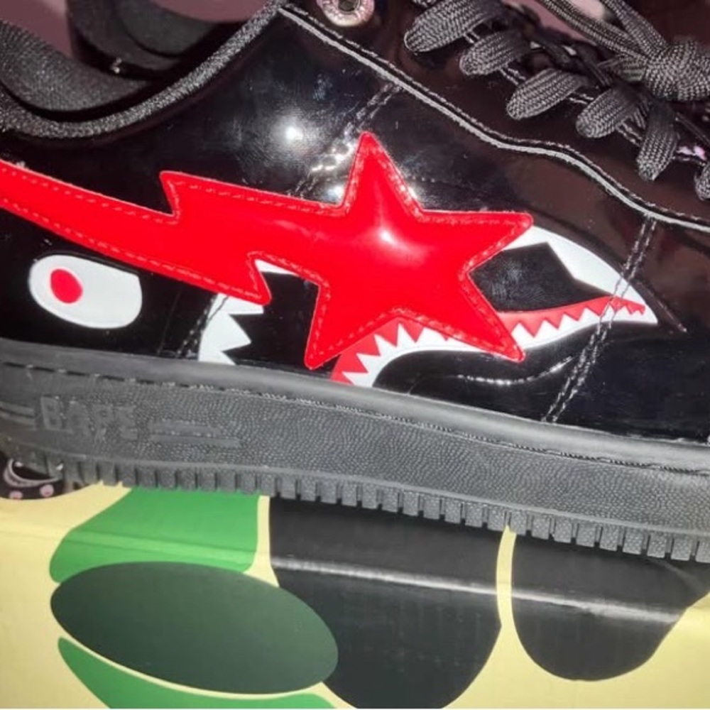 Bape shoes Black shark Mens US10